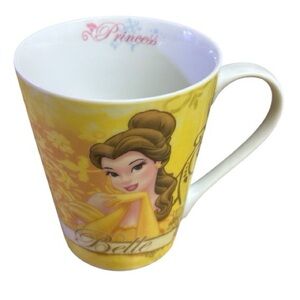 Disney Princess Belle Beauty and the Beast Porcelain Mug Coffee Cup EUC